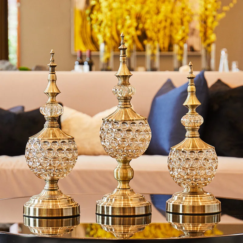 

Баночка художественная декоративная баночка для всякой всячины демонстрационное хранение металлические изделия для комнаты гостиной стеклянные Кристальные стеклянные конфеты домашнее хранение