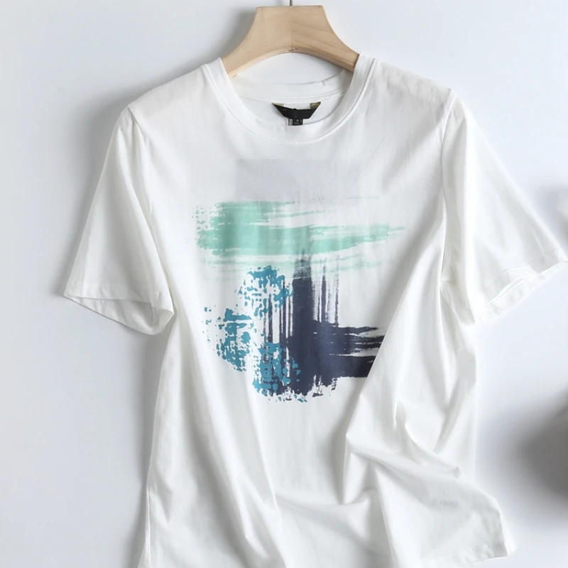 

2022 Women Retro Print Cotton T Shirt Short Sleeve O Neck Tees Ladies Casual Tee Shirt Street Wear Top T Shirt Women
