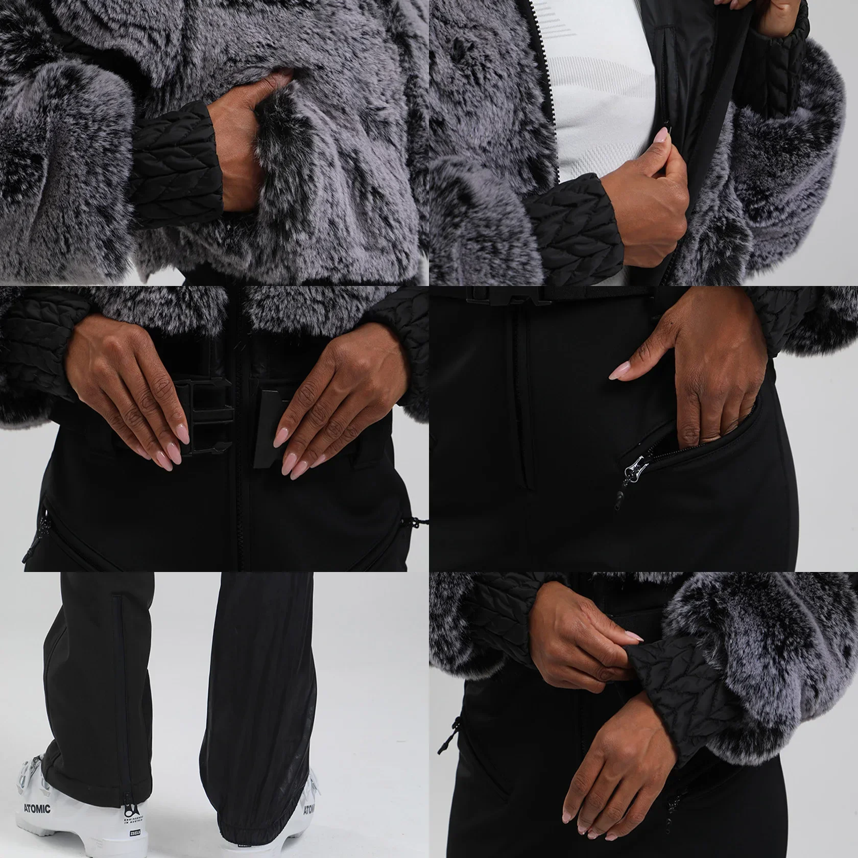 Цельный лыжный костюм для спорта на открытом воздухе сноубордический тонкая