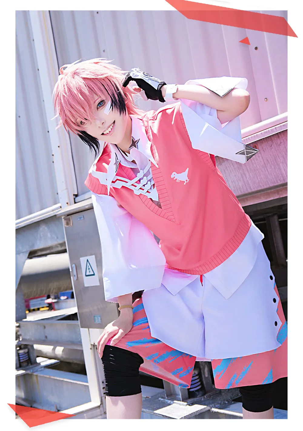 Фото Костюм для косплея Аканги из аниме Nijisanji VTuber Virtual Idol, розовый шерстяной жилет, полный комплект для женщин и мужчин, костюм для Хэллоуина и карнавала. №4