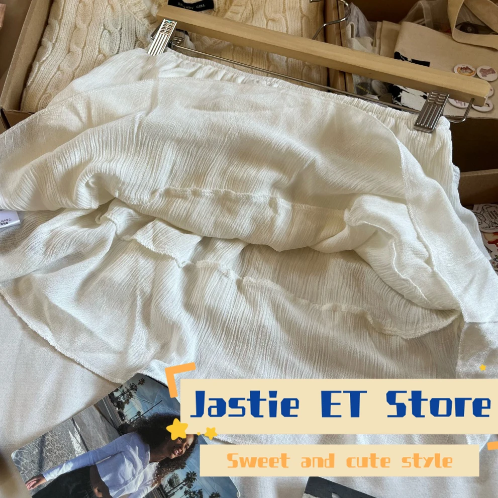 Милая белая короткая юбка в балетном стиле повседневные однотонные юбки во