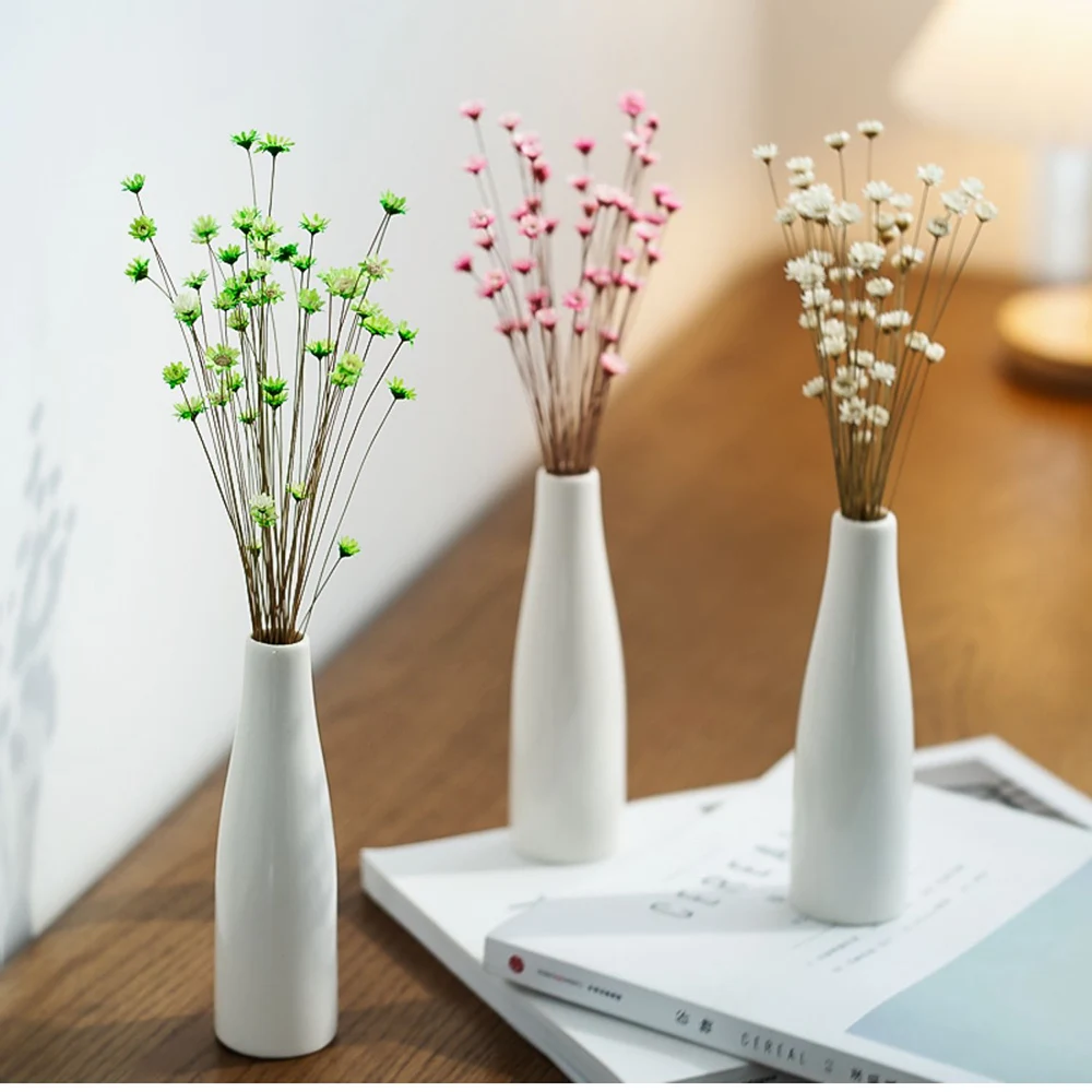 

50Pcs Small Star Flowers Dried Flower Decorative Blossom Art Mini Fresh White Chrysanthemum For Home Decoration Props Crafts