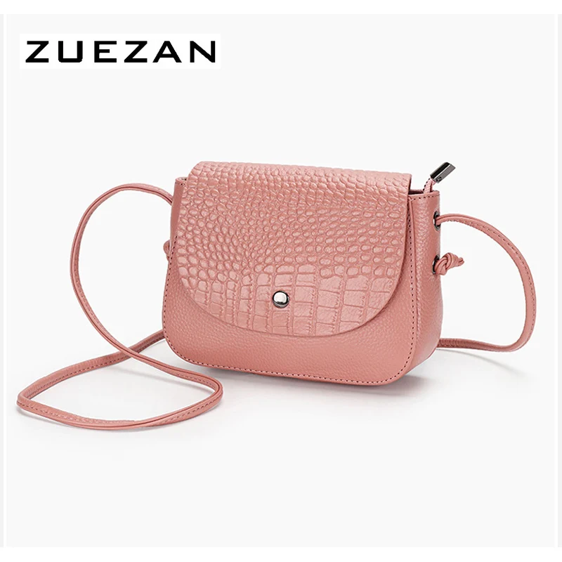 

Girl's Sweet Summer Flap Bag, Women Genuine Leather Messenger Bag, Female Shoulder Cross-body Bag, A667
