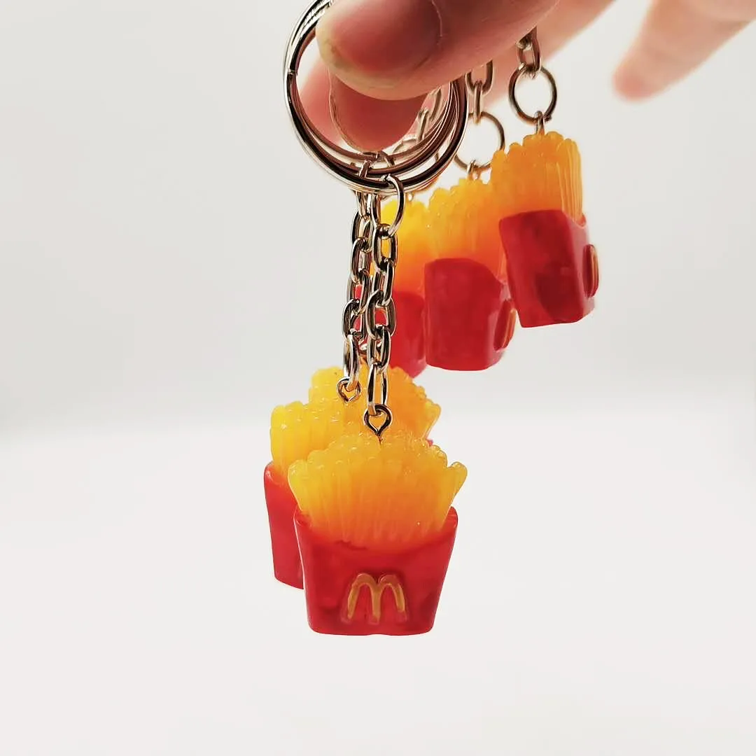 1PCSCreative small french fries keychain bag pendant simulation food promotion gift event giveaway |