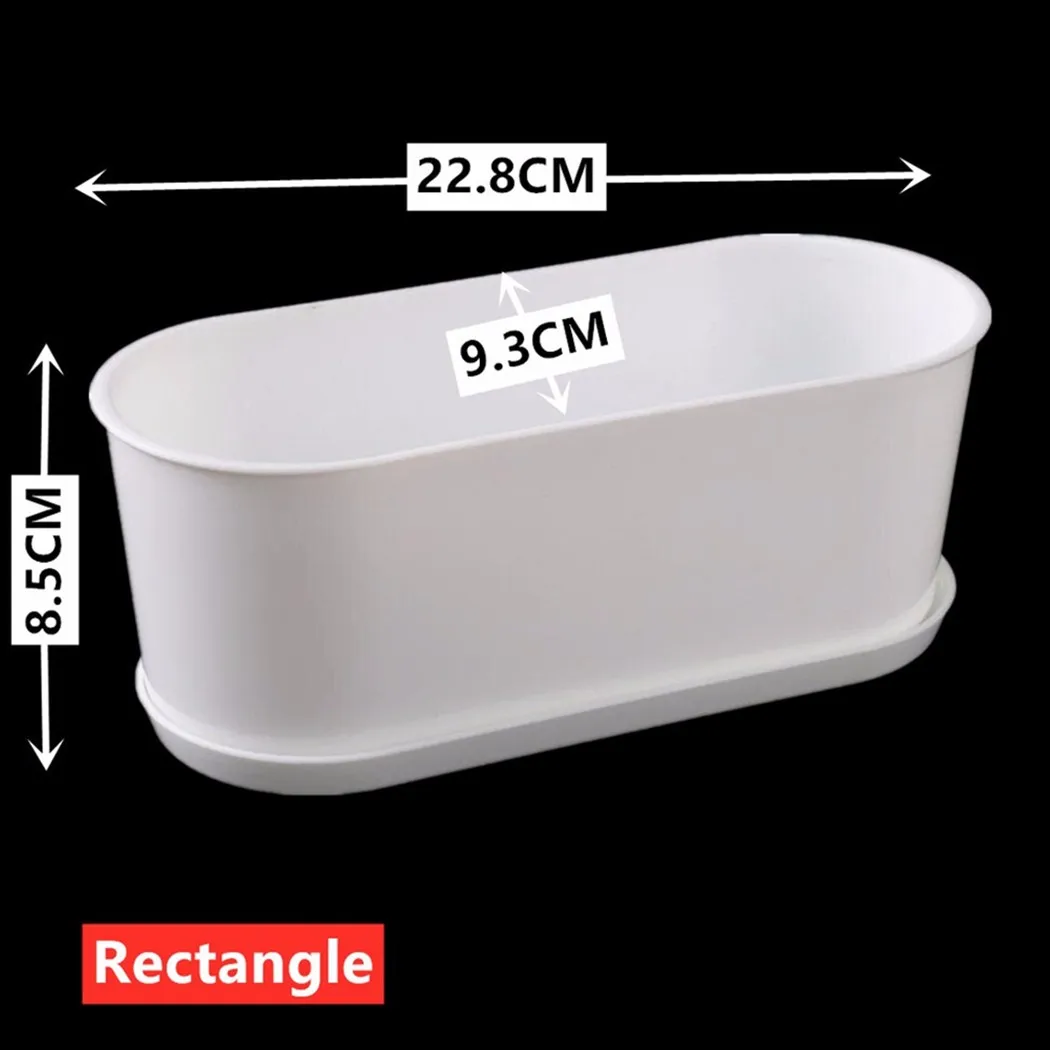 

Flower Pot Succulent Pot W Tray Home Garden Office Bonsai Pot Indoor Outdoor Seed Pouch Potted Bottom Hollow Nursery Pot Garden