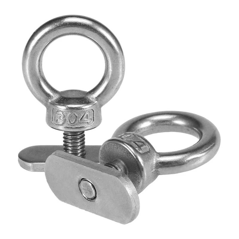 

2 Pcs Kayak Rail Track Mount Tie Down Eyelet Accessories Quick Release O Ring Track Rail Adapter for Fishing Kayaks Boat