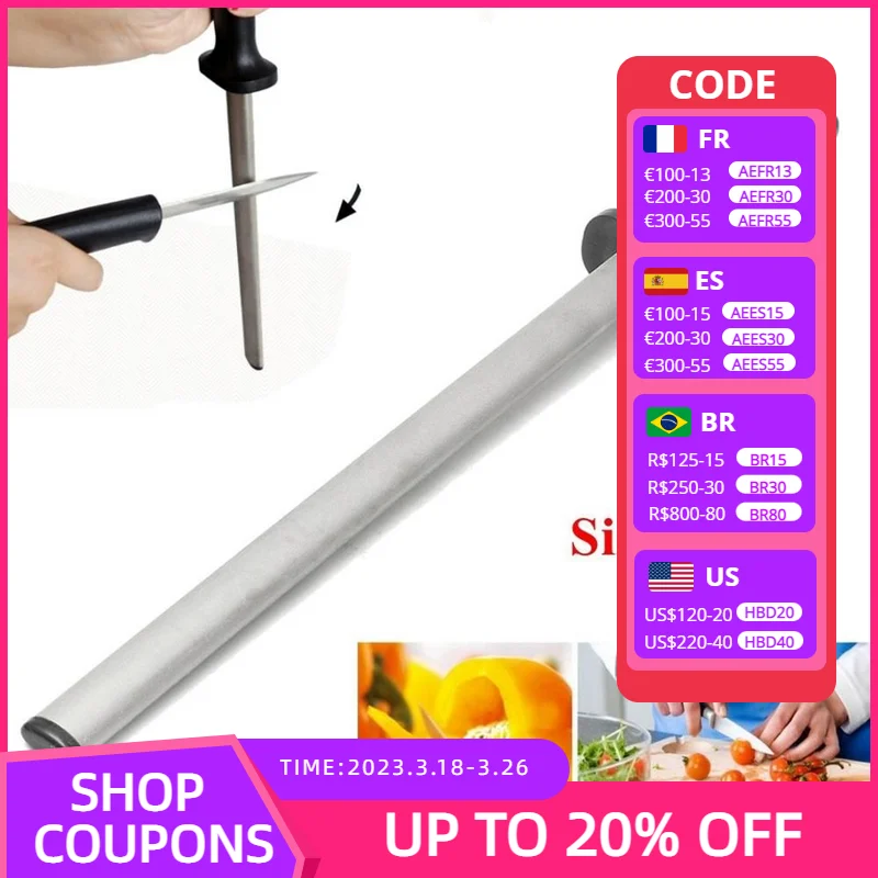 

Diamond Knife Sharpener Steel Oval Sharpener600# Steel Professional Chef Knife Sharpener Knife Sharpening Rod ABS Handle