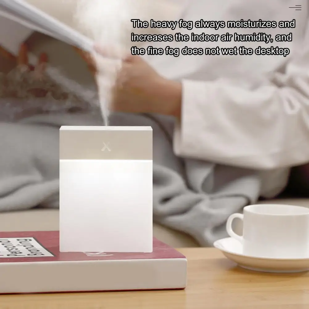 

Square 280ml Creative USB Cool Mist Maker Essential Oil Diffuser Lightweight Humidifier USB Powered for Bedroom