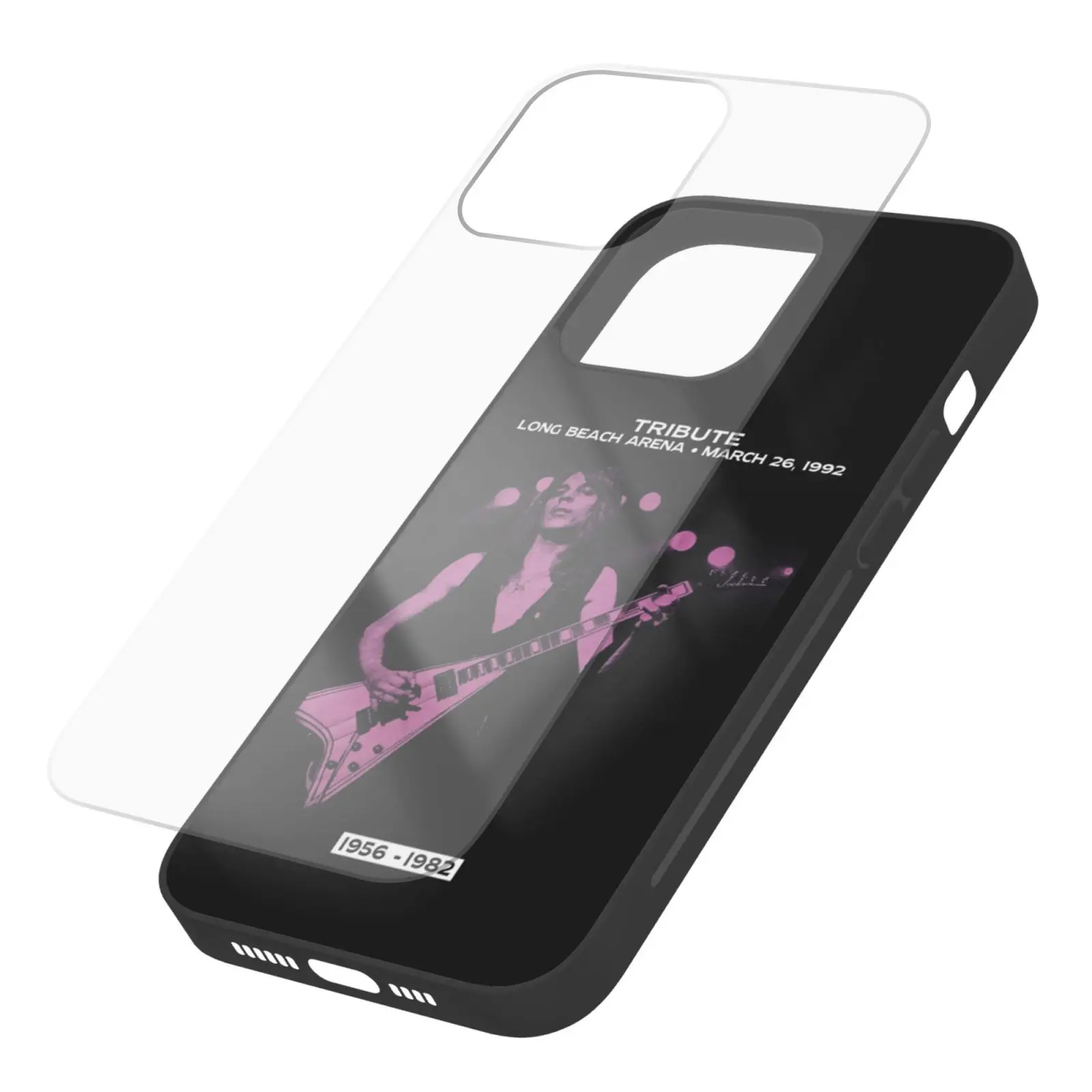 1992 черный чехол из закаленного стекла с принтом Рэнди роадс для iPhone 13 12 Mini Pro Max |