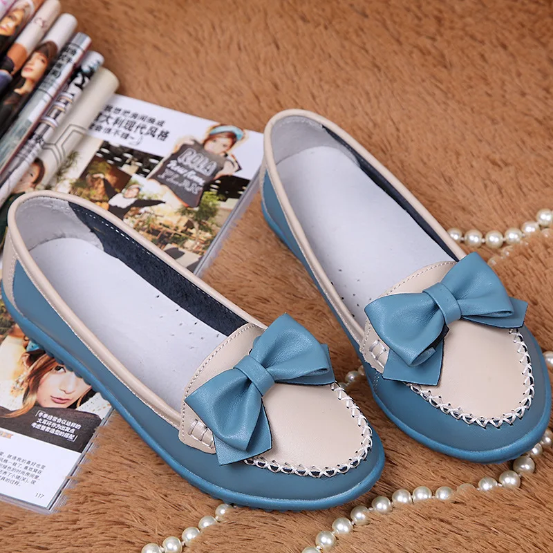 Women Flats Leather Breathable Casual Shoes Spring Autumn Female Shoes Fashion Comfortable Slip-On Lazy Shoes Zapatos De Mujer