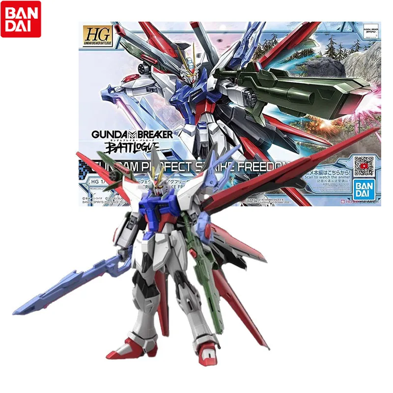 

Bandai Genuine Gundam Model Kit Anime Figure HG Perfect Strike Freedom Collection Gunpla Anime Action Figure Toys for Children