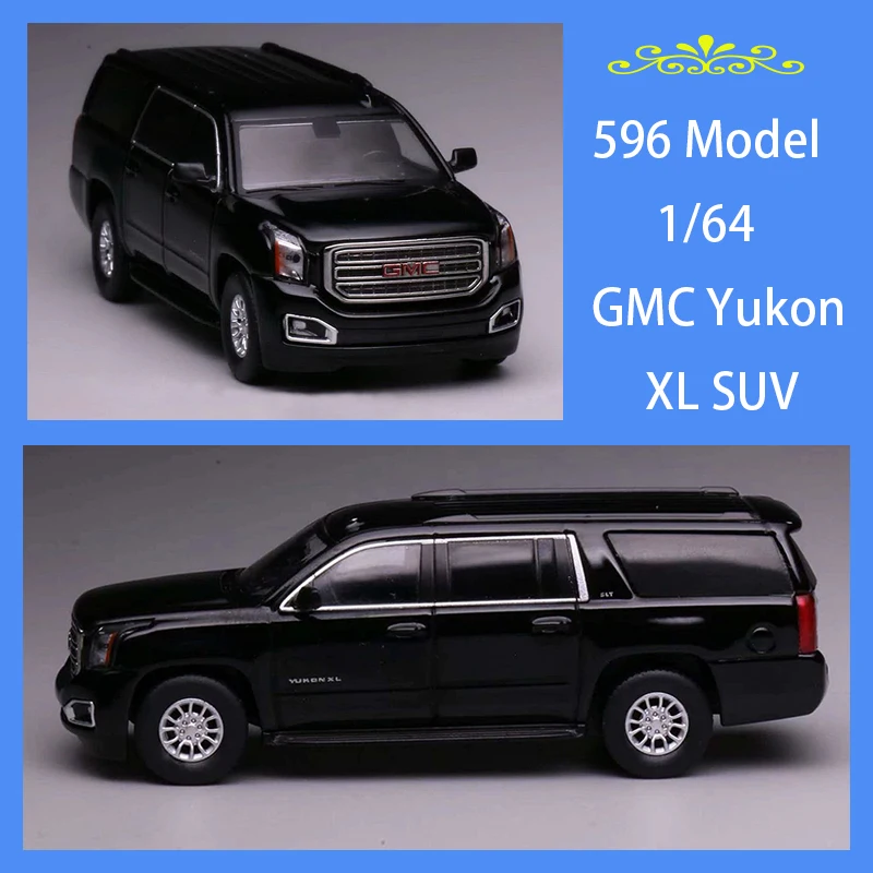 Фото Модель автомобиля GMC Yukon XL SUV из сплава, масштаб 1/64, модель 596, сувенир, украшение, коллекционный предмет, подарок для хобби