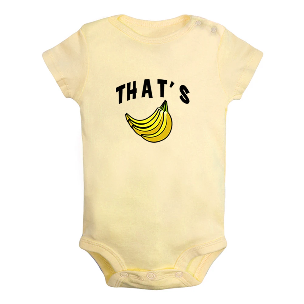 

iDzn NEW That's Bananas Cute Baby Rompers Baby Boys Girls Fun Print Bodysuit Infant Short Sleeves Jumpsuit Kids Soft Clothes