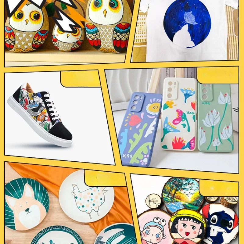 Набор односторонних/двухсторонних маркеров для рисования детей 12/48 цветов в