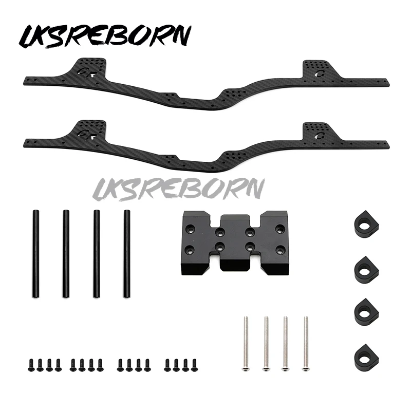 

LCG Carbon Fiber Chassis Kit Frame Girder for 1/10 RC Crawler Axial SCX10 & SCX10 II 90046 Upgrade Parts