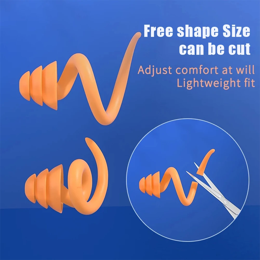 1Pair Soft Silicone Earplugs Noise Reduction Earplug Anti-Noise Sleeping Ear Plug for Travel Sleep Promotion Study Protector |