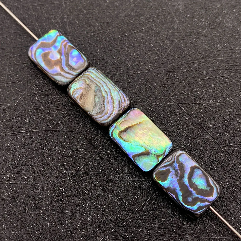 Fashion Rectangular Abalone Shield Loose Beads Abalone Shell for Men and Women for Making DIY Jewelry Necklace  Accessories