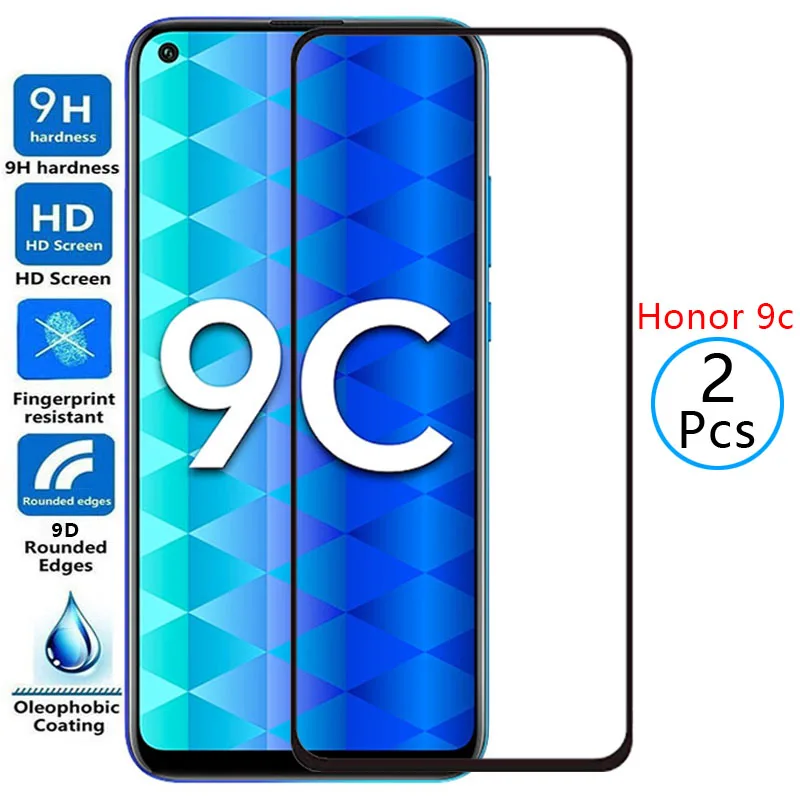 

Защитное закаленное стекло 9d для huawei honor 9c, протектор экрана для honor 9c, Защитная пленка для honor huwei, hawei, honer, onor, honor 9 c, c9