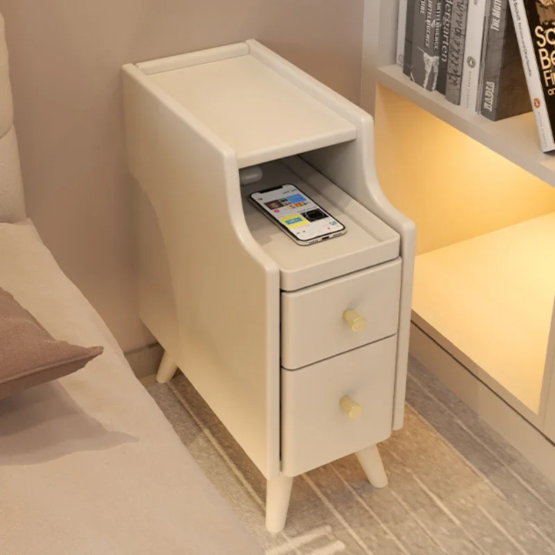 Узкий современный прикроватный столик для макияжа с выдвижными ящиками хранения