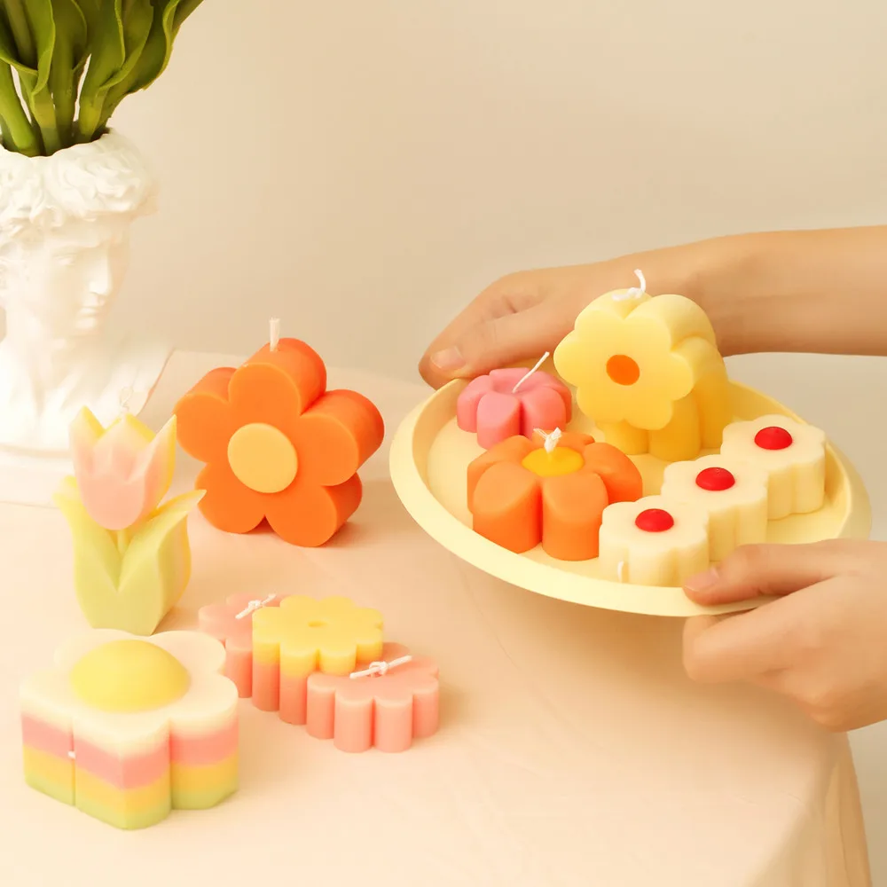 

Tulip Flower Candle Silicone Mold DIY Floral Shaped Aromatherapy Making Craft Home Decor Supplies