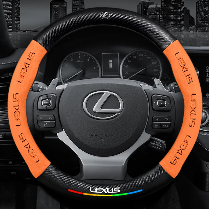 

Car Steering Wheel Cover Suitable For Lexus Non-slip Breathable Suede Cover For RX NX UX LX GX IS ES LS500h CT200h RX300 GX460