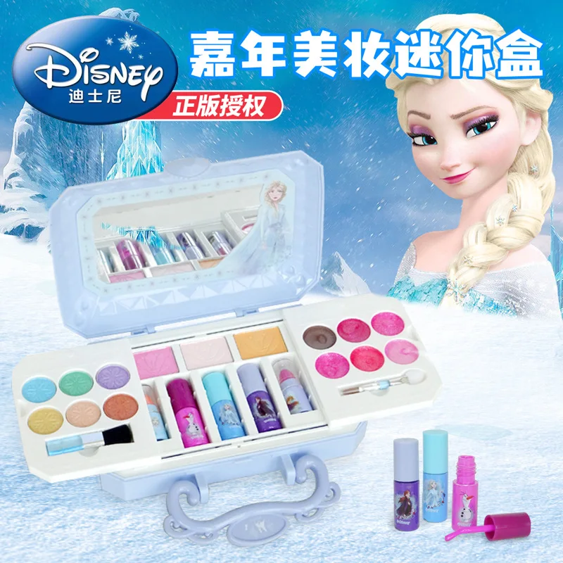 

Disney Frozen elsa anna Kids Makeup Box Set Princess Lipstick Eye Shadow Nail Polish Sets Toys For Children