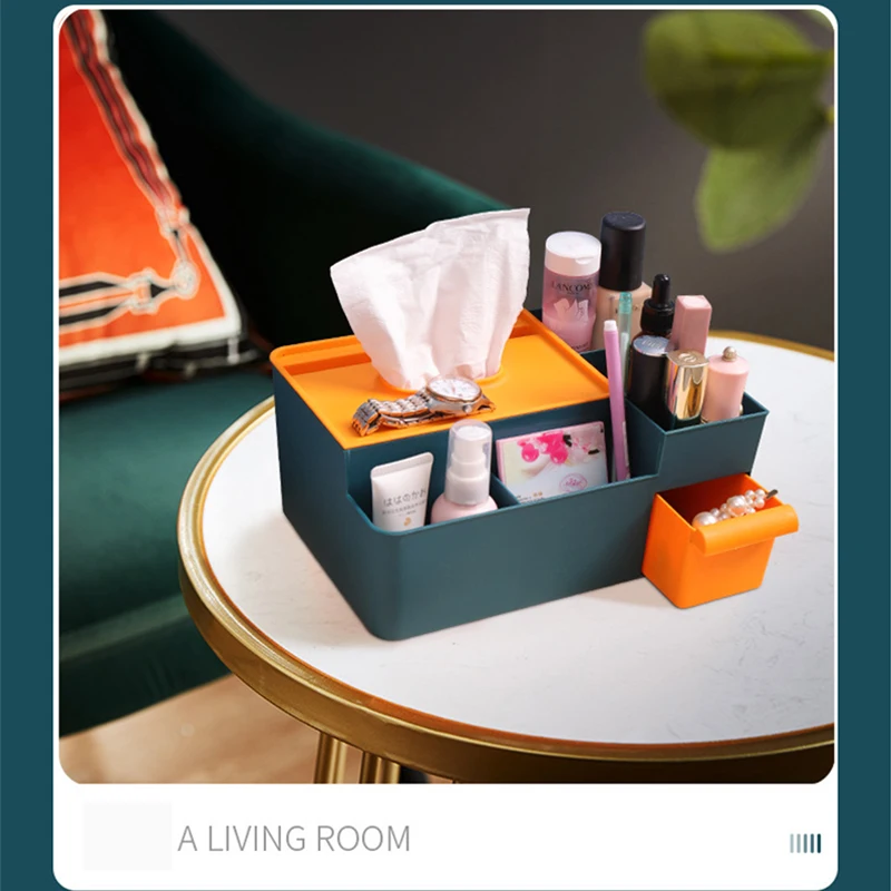 

Multifunctional Sundries Storage Box Suitable for Living Room Bedroom Bathroom, Car Tissue Box Napkin Holder Removable Tissue