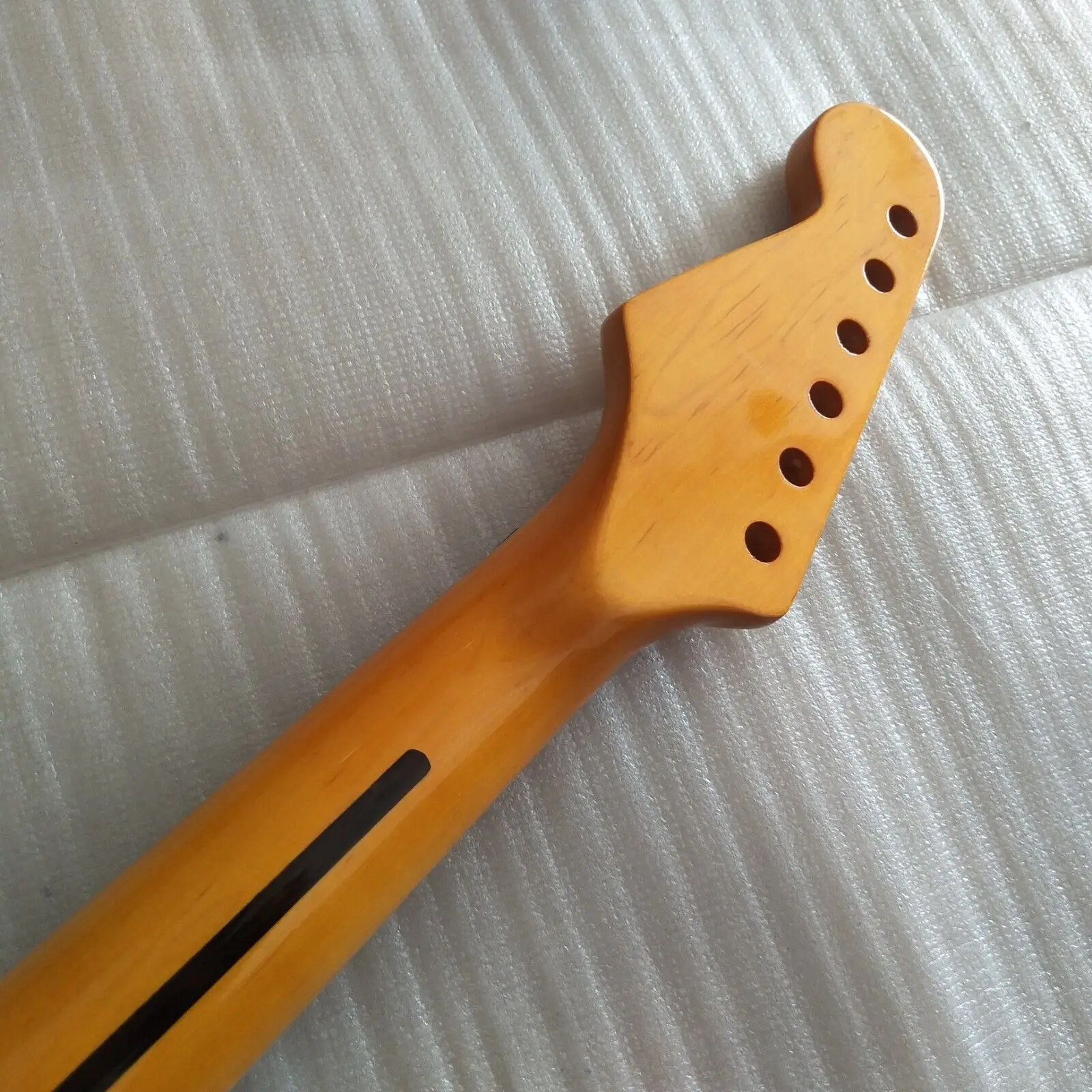 Full scalloped ST Guitar neck 24 Fret Maple Fretboard Dot Inlay Locking Nut images - 6