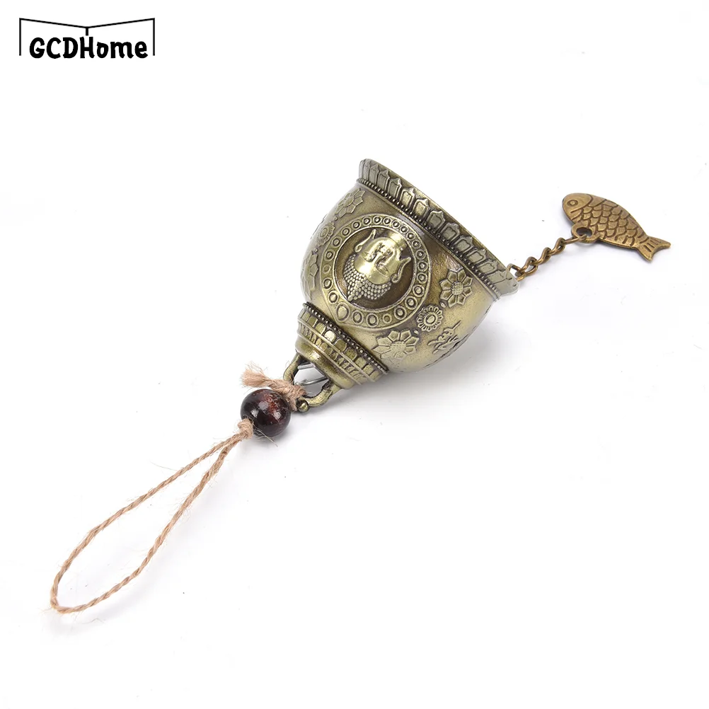 1PCS Gift Crafts For Good Luck Lucky Blessing Feng Shui Wind Chime Buddha Statue Pattern Bell Fortune Home Car Hanging Decor - купить по