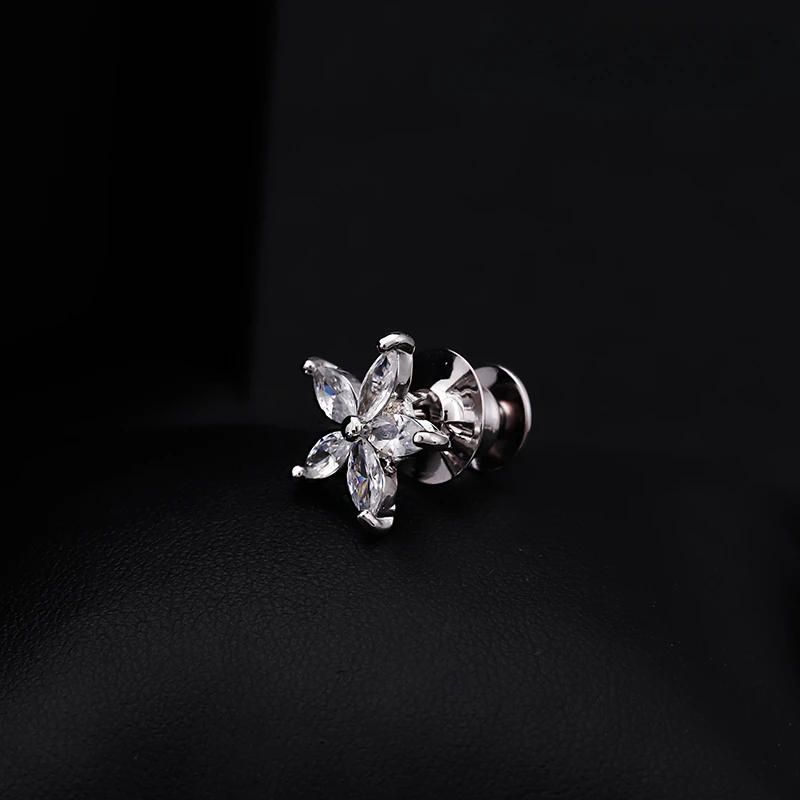 6028 Brooch Mini Flowers Small Pin Cardigan Fixed Anti-Exposure Collar Buckle Refined Simple Clothes Accessories Jewelry Gifts