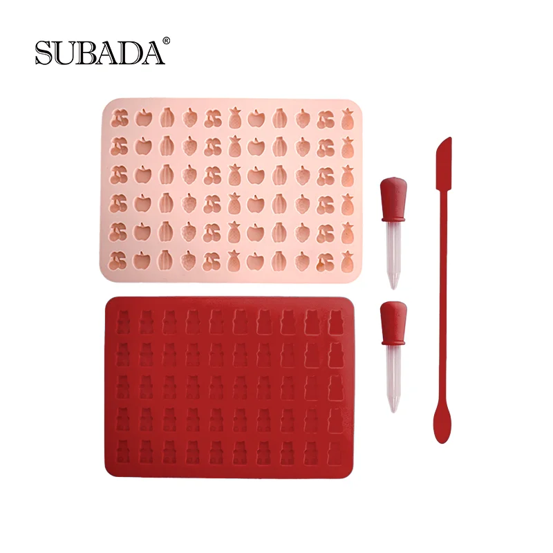SUBADA 6 шт. кубики льда силиконовые формы для мороженого шоколада клубника медведь