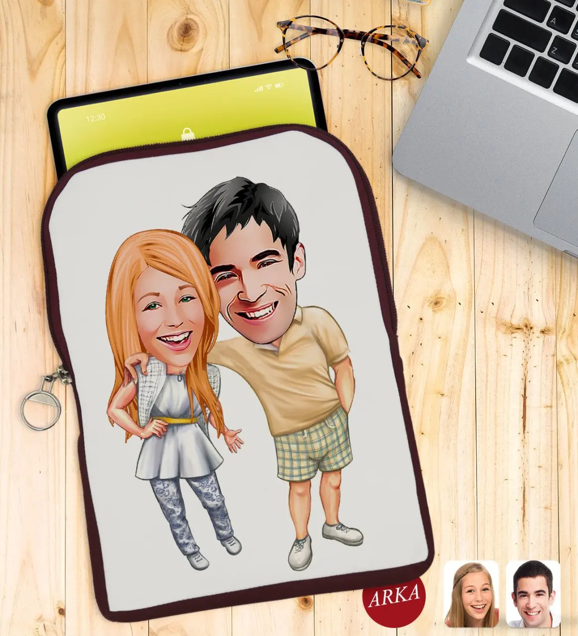 

Персонализированный портативный защитный чехол для планшета в стиле Дня Святого Валентина