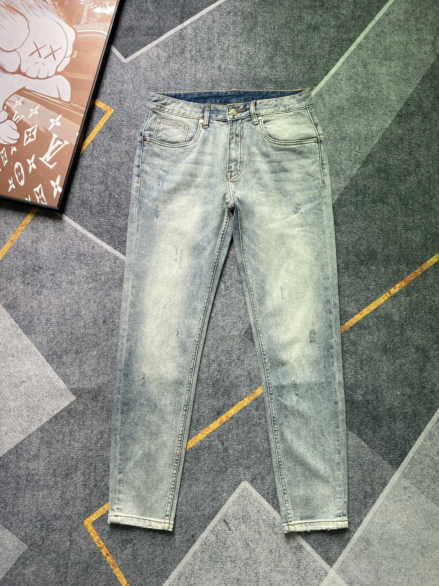 New Pants Men's Casual Fashion Slim Fit Long Jeans Luxury Brand Business Denim Trousers Stretch Elastic Pants High Quality Jeans