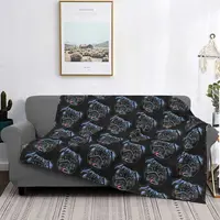 Black Pug Dog Blankets Fleece Print Cute Puppy Portable Lightweight Throw Blankets for Home Outdoor Bedspreads