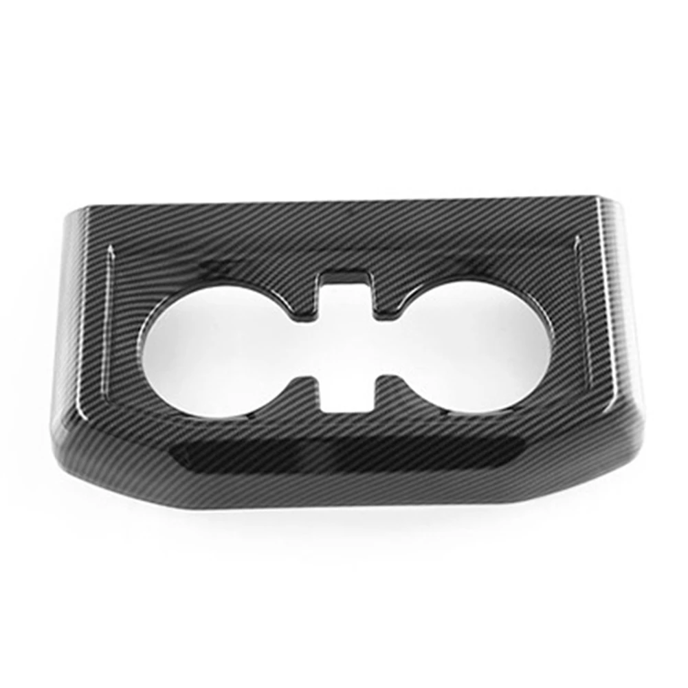 

Car Carbon Fiber Center Console Front Water Cup Holder Decoration Cover Trim Stickers for Ford F150 2022