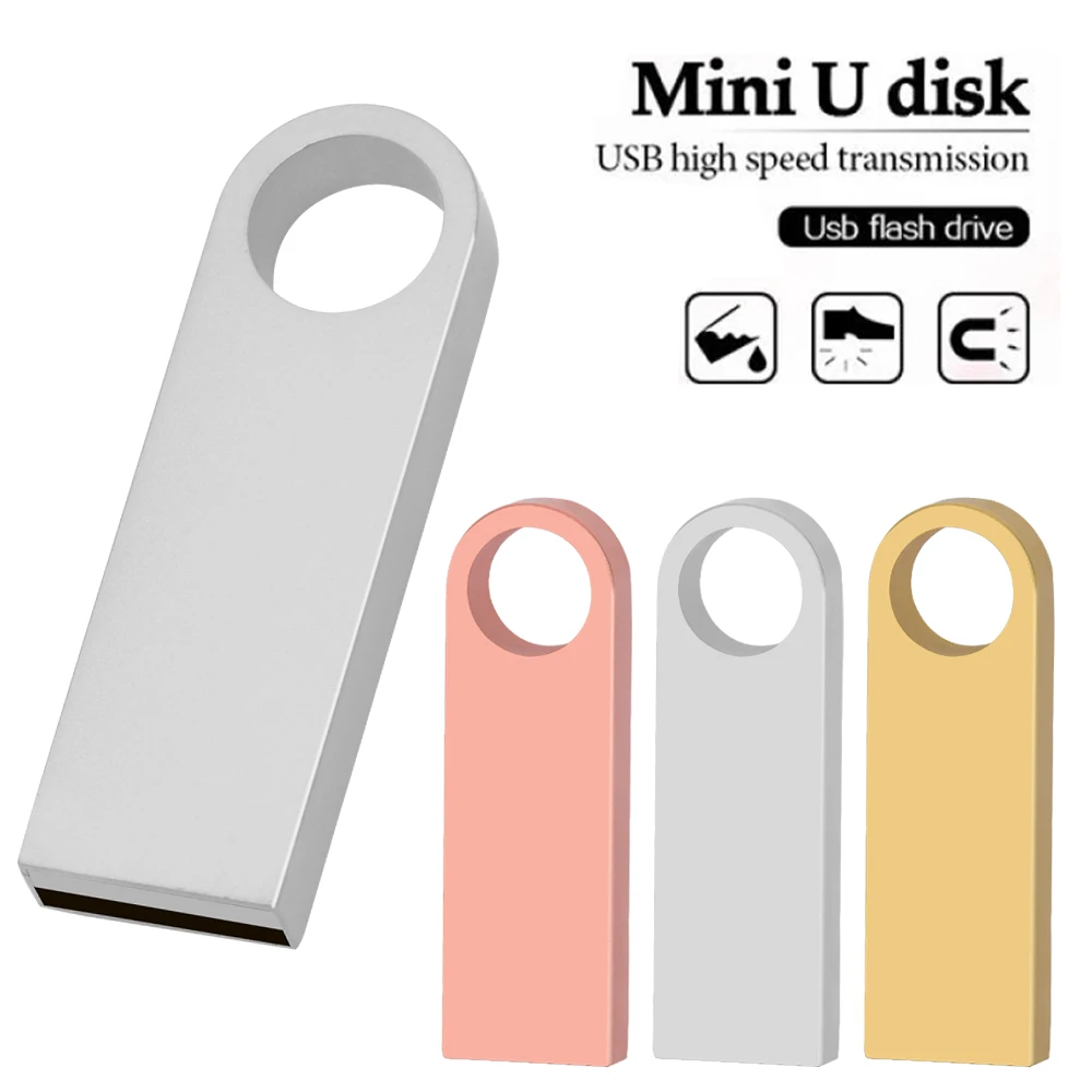 

new usb flash drive 128GB 64GB 32GB 16GB 8GB 4GB pen drive pendrive flash drive waterproof silver u disk memoria cel usb stick