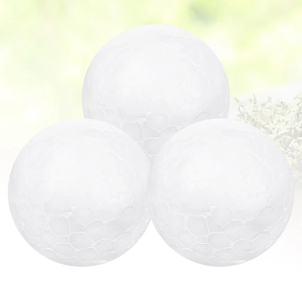 3pcs 15CM White Ball Children DIY Craft Material Funny Round Ball Christmas Ornament Layout Decorative Props Gifts