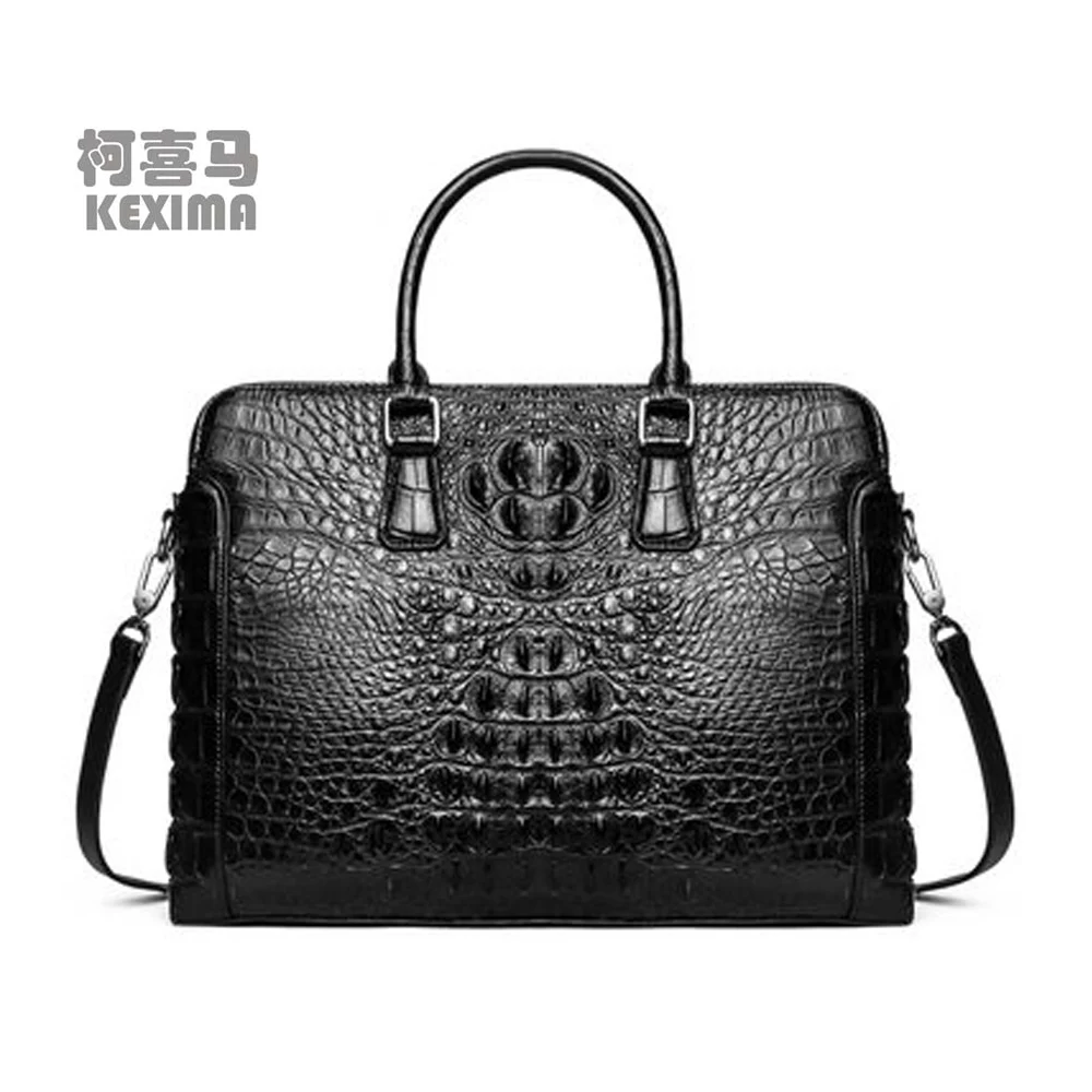

kexima kadilaier crocodile Men bags crocodile bag Thailand import crocodile handbag Big bag Single shoulder bag male briefcase