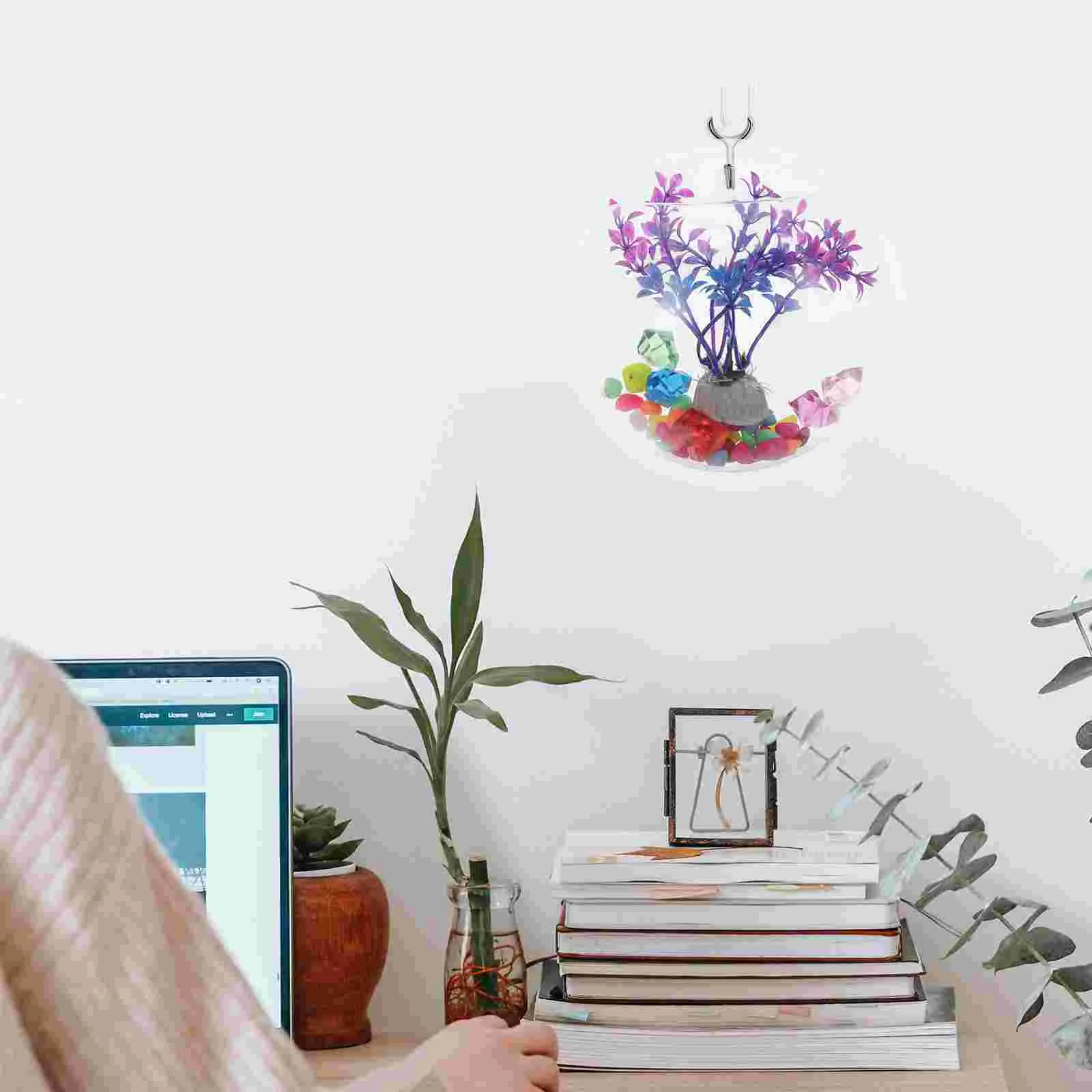 Прозрачная креативная настенная акриловая миска для рыбы аквариум домашний