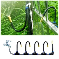 misting cooling system outside 30m tubing 30pcs brass nozzle with flexible gooseneck watering system for patio garden greenhouse