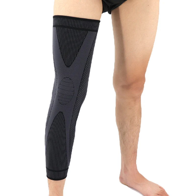 1 Pcs Sport Full Leg Compression Sleeves Knee Braces Support Protector for Football Weightlifting Joint Pain Relief Muscle Tear