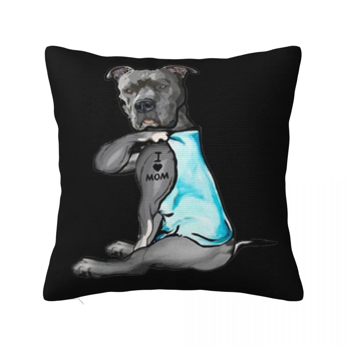 Strong Pitbull I Love Mom Tattoo Взрослые Swag Китайский стиль Крутой рэп Большой Распродажа