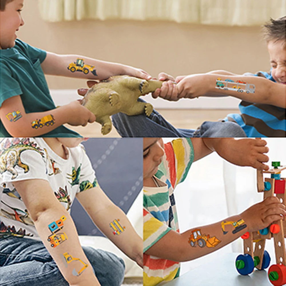 Столовая посуда на тему строительства трактор грузовик одноразовые чашки