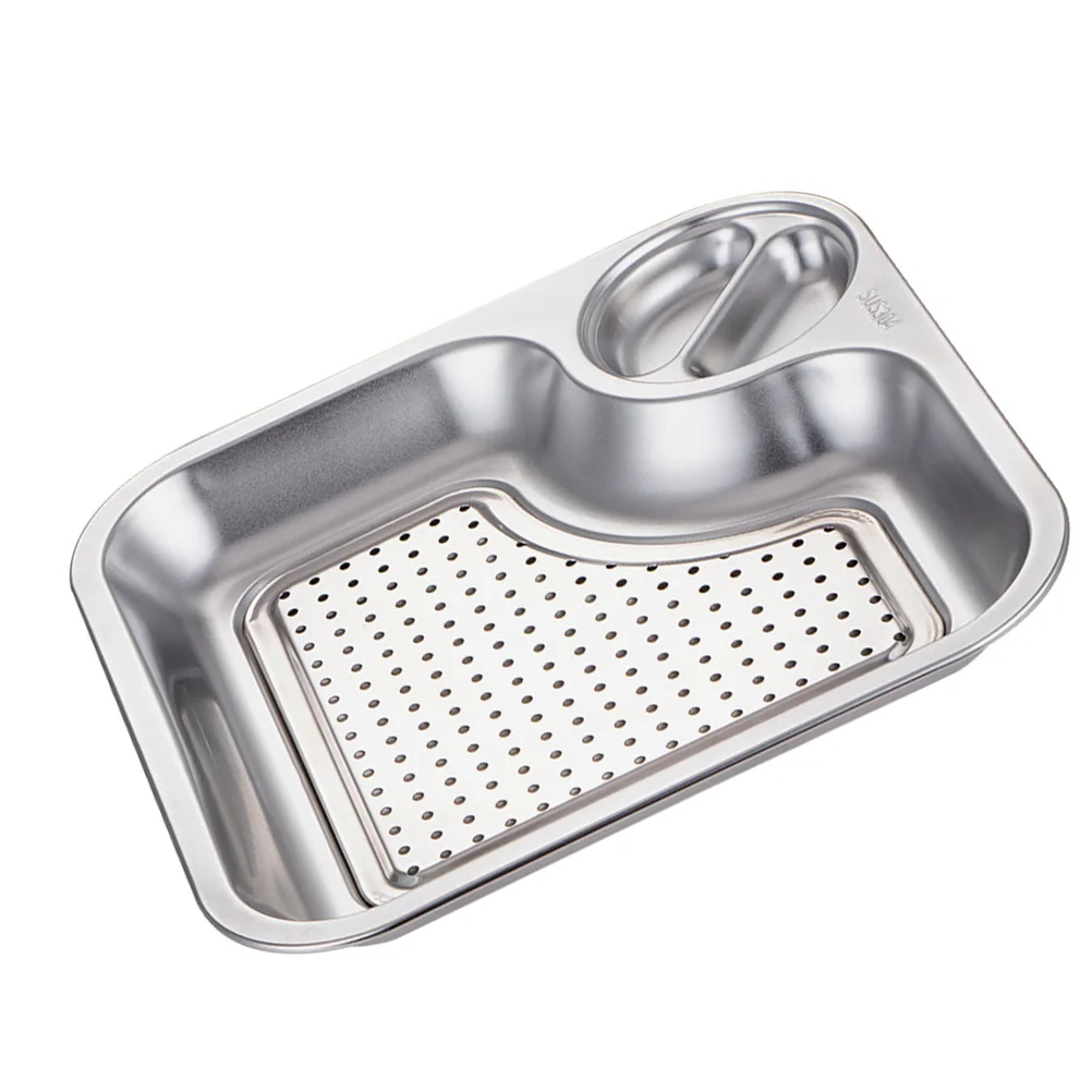 

Serving Plate Dumpling Dish Steel Stainlesssauce Wasabi Spicesbowls Pinch Holder Divider Tray Chipdip Dinner