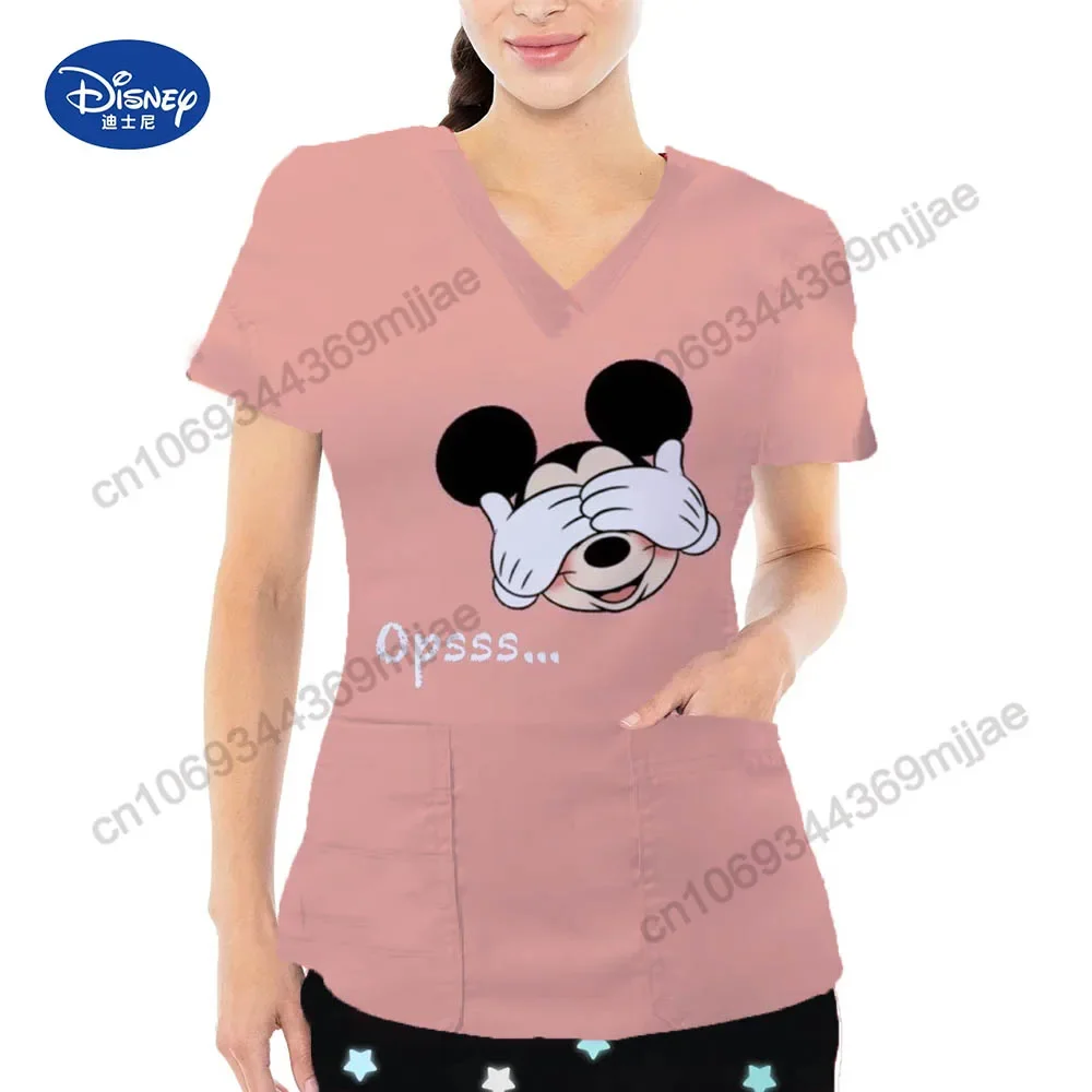 Женская одежда с V-образным вырезом женская летняя 2023 униформа медсестры