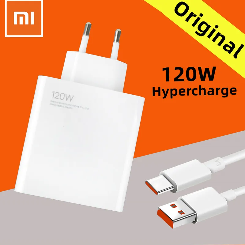 120W Xiaomi HyperCharge Charger Turbo Charging Adapter Original 6A USB-C Cable For Mi 11T 12 12S POCO F4 GT Redmi Note 11 Pro+
