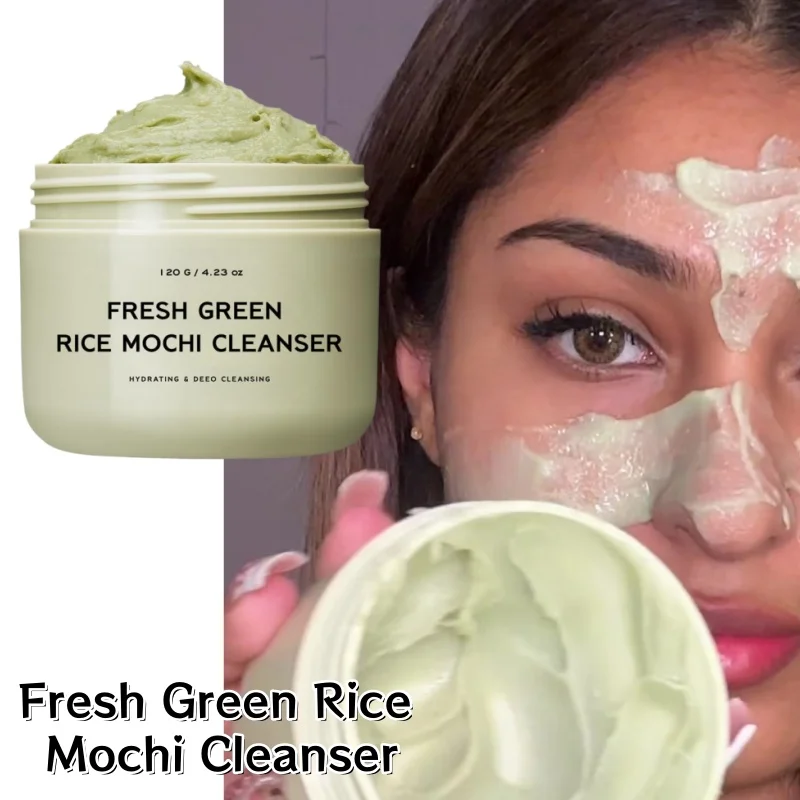 Очищающее средство для лица Rice Mochi Green Bean, глубоко очищающий и увлажняющий скраб для контроля жирности пор, корейская косметика (art.: 3920d914501cd) - 3920d914501cd