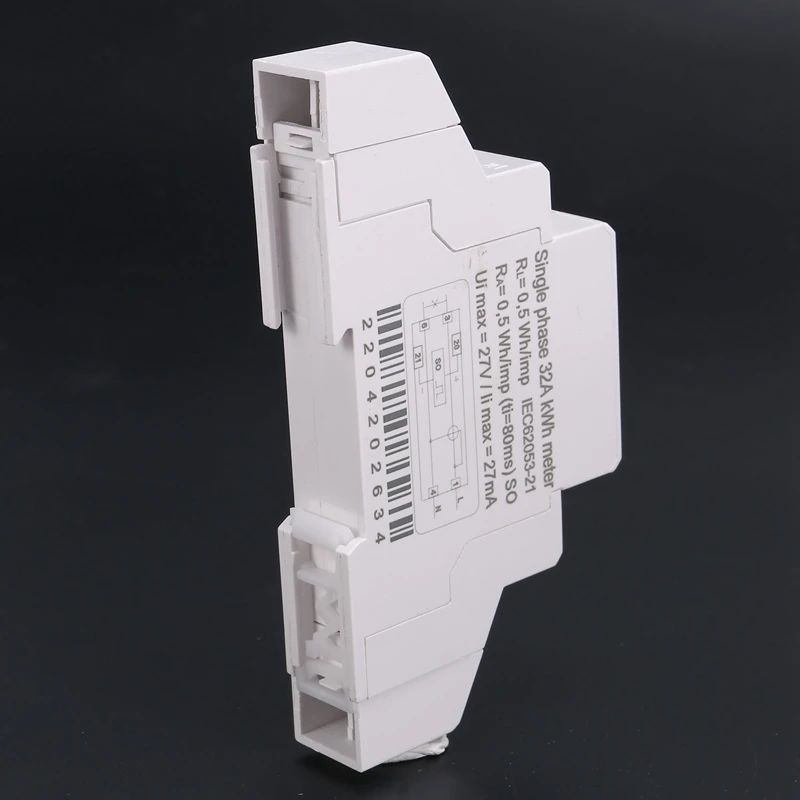 220V Single Phase Din Rail LCD Digital Display Electricity Power Consumption Energy Watt Meter Wattmeter Kwh 5-32A