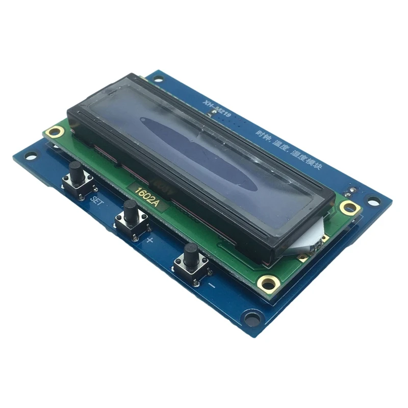 

XH-M219 Clock Timing Temperature And Humidity Synchronous Display Module LED1602 LCD Integrated Display Module