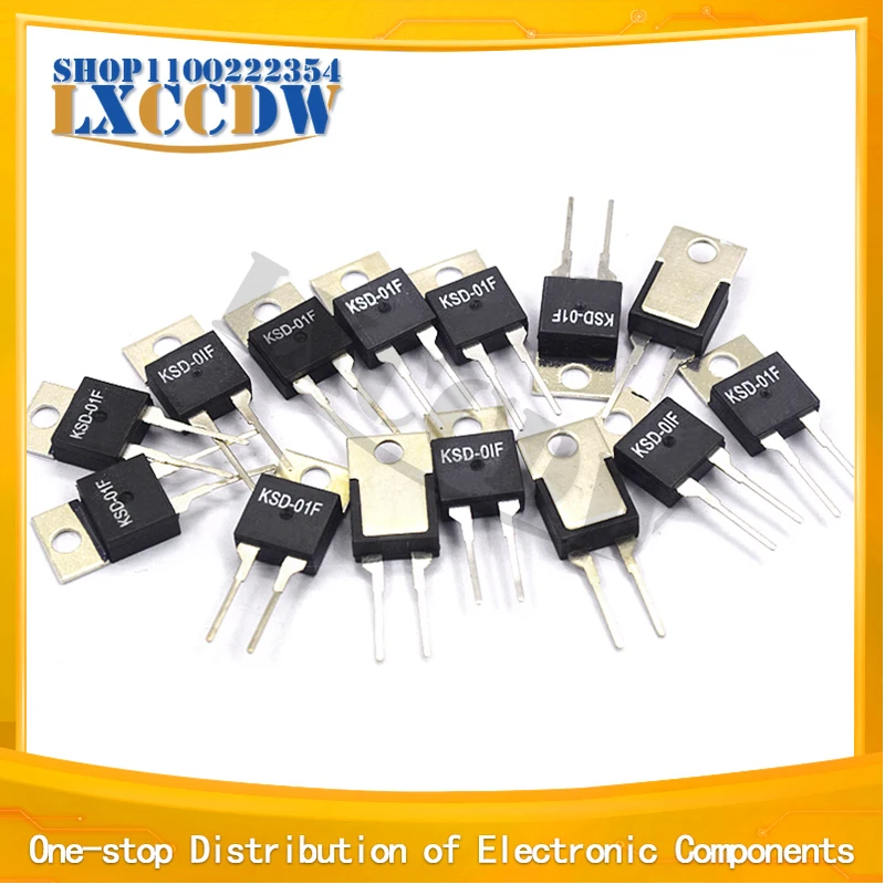 

5PCS KSD-01F 40 45 50 55 60 65 70 80 85 degree normally closed thermostat switch Temperature Control TO-220 KSD-01